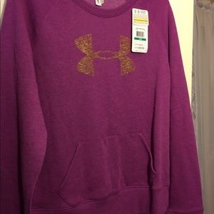 Under Armour purple and lime green crew neck nwt